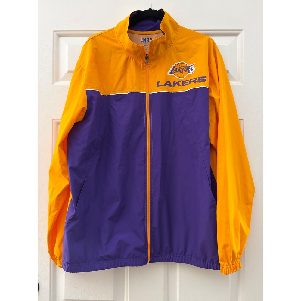 NBA | Los Angeles Lakers Colorblock Windbreaker Jacket | Large || Purple Gold|